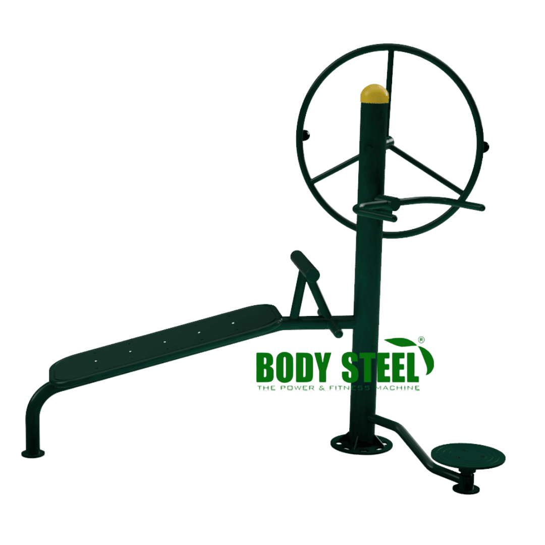 >Sit UP Bench Arm Wheel Twister Open Gym Equipment